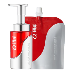 珂岸華熙生物控油凈膚潔面慕斯男士控油洗面奶學(xué)生150ml+袋裝150ml