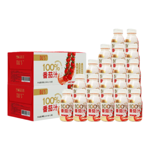 DU'S杜氏NFC番茄汁100%純果蔬汁 飲料整箱 0添加0蔗糖 240ml*10瓶/箱 2箱-普惠裝-240ml*20瓶