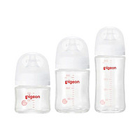 Pigeon 貝親 第3代寬口徑隔熱玻璃奶瓶 透明160ml