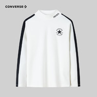 CONVERSE 匡威 童裝男女童長袖T恤兒童高領保暖打底衫 羽白色 150/72