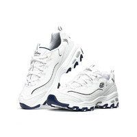 SKECHERS 斯凱奇 秋季透氣老爹鞋女運(yùn)動休閑鞋99999863 WNV白色/海軍藍(lán)色