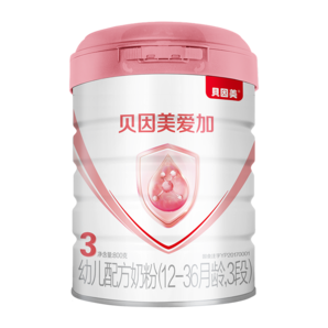 貝因美（Beingmate）愛加3段幼兒配方奶粉800g （12-36月）乳鐵蛋白+核苷酸+雙益生元