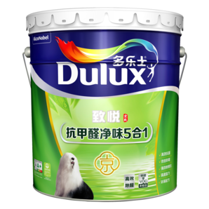 多樂(lè)士（Dulux）乳膠漆致悅抗甲醛凈味五合一內(nèi)墻油漆涂料防霉墻面漆A8147 18L