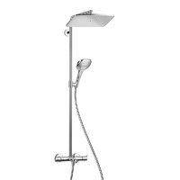 hansgrohe 漢斯格雅 飛雨系列 26162007 方形恒溫花灑套裝