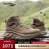 saucony 索康尼 秋冬季男女減震跑鞋戶外高幫保暖舒適通勤鞋 咖啡色 42.5