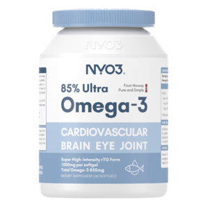 NYO3諾威佳 85%深海魚油膠囊60粒 rTG型高濃縮 含Omega-3 EPA DHA日常保養(yǎng)送禮 海外進口