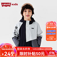 Levi's 李維斯 兒童男女童加絨風(fēng)衣冬季童裝外套防潑水 黑美人 160/80