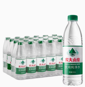 百億補(bǔ)貼！NONGFU SPRING 農(nóng)夫山泉 飲用純凈水550ml*24瓶塑膜裝