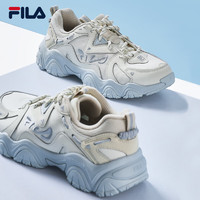 FILA 斐樂 貓爪4代圣誕款老爹鞋秋季女鞋復古休閑鞋運動鞋 白蘆筍/乳白色-WO