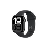 Apple 蘋果 Watch Series 10 智能手表 GPS款 42mm 亮黑色 黑色橡膠表帶 S/M