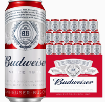 88VIP！Budweiser 百威 啤酒 美式拉格 600ml*12瓶