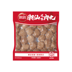 思念潮汕肉丸 500g 1包 真空裝 火鍋丸料 關(guān)東煮食材燒烤麻辣燙