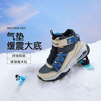 SKECHERS 斯凱奇 男中大童|男童鞋魔術(shù)貼板鞋休閑鞋百搭時(shí)尚靴秋冬季