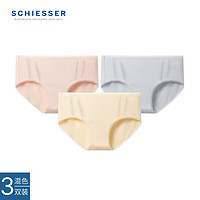 SCHIESSER 舒雅 女士Becover系列棉質(zhì)抗菌平角內(nèi)褲E0/23793T 黃色+粉色+灰色 M