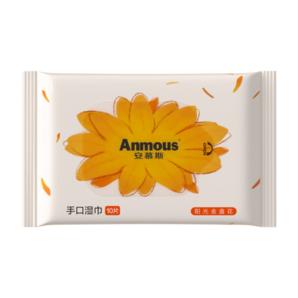 安慕斯（Anmous）嬰兒濕巾 新生兒寶寶專用口手濕紙巾金盞花便攜小包裝柔軟加厚 金盞花-嬰童濕巾 10抽 15包