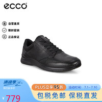 ecco 愛(ài)步 休閑皮鞋男 輕便牛皮運(yùn)動(dòng)鞋健步鞋 歐文51173451052 黑色 43