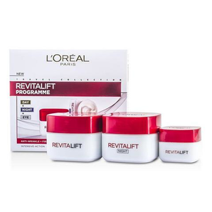 L'OREAL PARIS 巴黎歐萊雅 抗皺緊致套裝（日霜50ml+晚霜50ml+眼霜15ml）