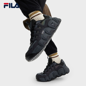 FILA 斐樂官方男鞋可頌面包鞋老爹鞋運(yùn)動鞋2024冬季新款休閑厚底