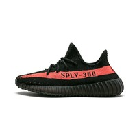 adidas 阿迪達(dá)斯 Yeezy Boost 350 V2 中性休閑運(yùn)動(dòng)鞋 BY9612 黑紅色