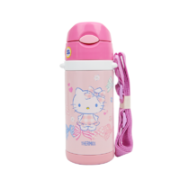 膳魔師（THERMOS）兒童保溫杯 吸管杯 斜挎水杯 凱蒂貓學(xué)飲杯 FEQ-400-KTCP370ml 