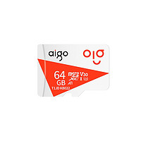 aigo 愛國者 T1JD Micro-SD存儲卡 64GB（UHS-I、V30、U3、A1）