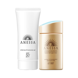 安熱沙（Anessa）金燦倍護(hù)防曬乳60mL金瓶SPF50+安耐曬防曬霜戶外耐水耐汗高倍防曬 【美白】小金瓶60ml+美白啫喱90g