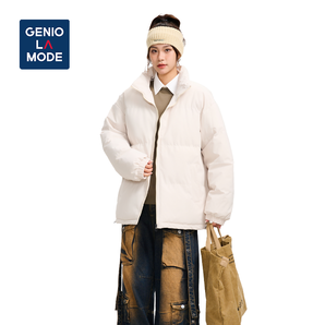 森馬集團！ Genio Lamode 情侶款寬松立領(lǐng)保暖面包服棉衣+打底衫套裝