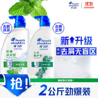 海飛絲 去屑洗發(fā)水止癢呵護(hù)1KG+薄荷1KG