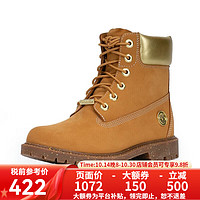 Timberland 經(jīng)典6寸大黃靴戶外男女防水真皮寬版 A5RS8W女款-小麥色 38