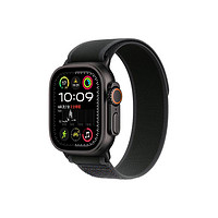 Apple 蘋果 Watch Ultra2 智能手表 GPS+蜂窩版 49mm 鈦金屬黑色 黑色野徑回環(huán)式表帶 S/M