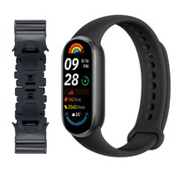 Xiaomi 小米 手環(huán)9 標準版 智能手環(huán) 黑色+不規(guī)則金屬腕帶 石墨灰（心率、血氧、睡眠）