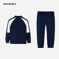 CONVERSE 匡威 兒童裝秋季衛(wèi)衣長褲套裝男童半高領套頭衛(wèi)衣長褲運動2件套 藏青藍