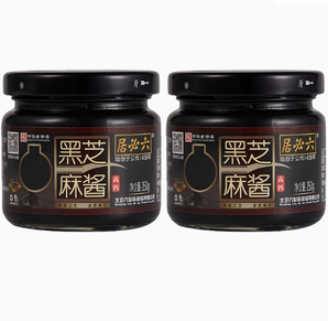 中華老字號！六必居 高鈣純黑芝麻醬 150g*2瓶