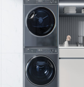 20點(diǎn)！Haier 海爾 云溪系列 XQG100-BD14376LU1+HGY100-F376U1 熱泵洗烘套裝 極夜灰