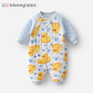 88VIP！yinbeeyi 嬰蓓依 新生嬰兒加厚連體衣