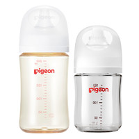 Pigeon 貝親 嬰兒寬口徑玻璃奶瓶160ml +(非玻璃)240ml