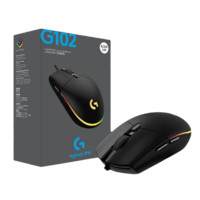 logitech 羅技 G102 二代 有線鼠標 8000DPI RGB +雪花防滑貼