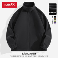 Baleno 班尼路 雙面搖粒絨外套+德絨打底衫 黑#純色 L