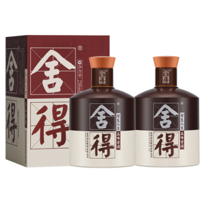 舍得品味舍得 半斤裝濃香型白酒 52度 250ml*2瓶 