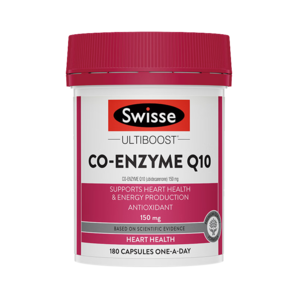 Swisse斯維詩 輔酶Q10膠囊 150mg 180粒/瓶 呵護(hù)心血管 強(qiáng)健心動力 老年人工作強(qiáng)度大人群 澳洲進(jìn)口 