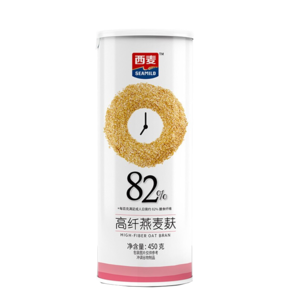 西麥高纖燕麥麩皮450g罐 燕麥片低GI營養(yǎng)代餐無額外添加蔗糖膳食纖維