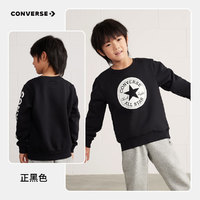 CONVERSE 匡威 兒童套頭打底衫加絨 正黑色-加絨