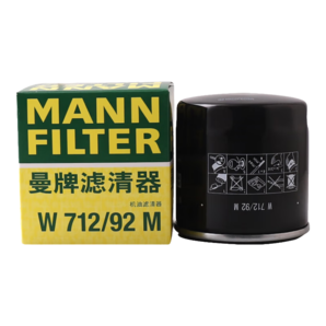 曼牌（MANNFILTER）原廠機油濾清器機濾機油濾芯W(wǎng)712/92M朗逸速騰明銳高7帕薩特Q3