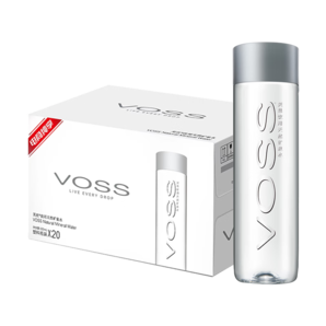 芙絲（VOSS）飲用天然礦泉水 500ml*20瓶(塑料瓶) 含鍶低鈉弱堿 運動健身