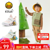 B.Duck小黃鴨 兒童運動軟底網(wǎng)面鞋