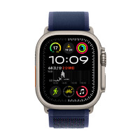 Apple 蘋果 Watch Ultra 2 智能手表GPS+蜂窩款49 毫米原色鈦金屬表殼藍(lán)色野徑回環(huán)式表帶M/L MXDG3CH/B