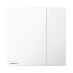 西門子（SIEMENS） 墻壁開關插座面板 皓彩系列白色 三開雙控開關