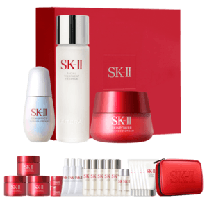 SK-II神仙水230ml+面霜50g+小燈泡30ml護膚品套裝sk2化妝品全套skii
