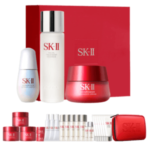 SK-II神仙水230ml+面霜50g+小燈泡30ml護(hù)膚品套裝sk2化妝品全套skii