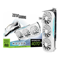 ZOTAC 索泰 GeForce RTX 4070 Ti SUPER 16GB GDDR6X TRINITY OC 月白 獨(dú)立顯卡